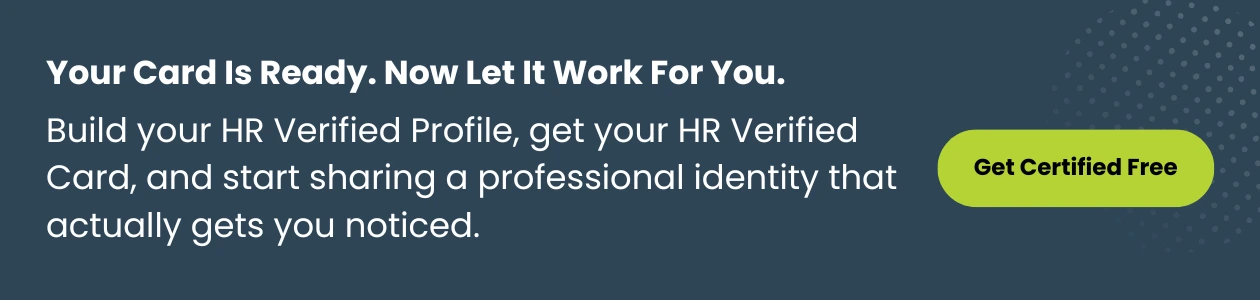 HR Verified Card CTA